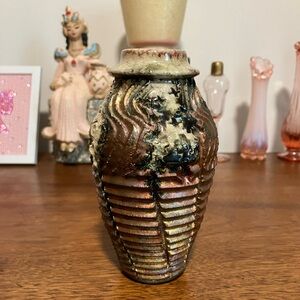 Bruce Odell Iridescent Raku Pottery Vase